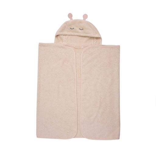 [01-37642.2] Kapuzenbadetuch Tiermotiv (Hellrosa)