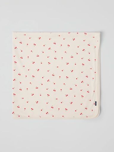 [01-37643.0] Baby-Decke mit Kirschen-Print