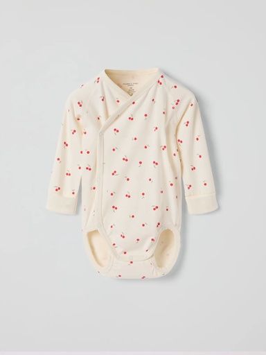 [01-37646.1] Baby-Wickelbody mit Kirschen-Print (56)