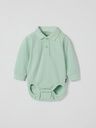 Baby-Langarmbody mit Kragen uni