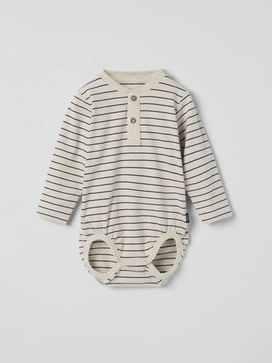 [01-37651.1] Baby-Langarmbody, gestreifte Ärmel (62)