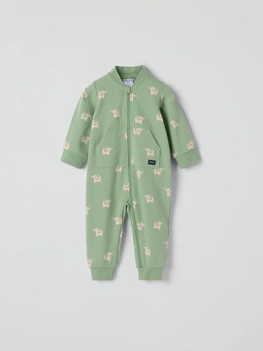 [01-37662.1] Baby-Fleeceoverall mit Elefanten-Print  (56)