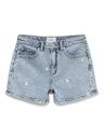 Mädchen Shorts mit Blumenstickerei