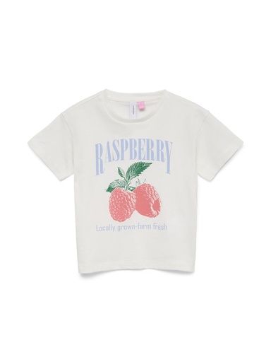 [01-37679.2] Mädchen  T-Shirt mit Brustdruck (Weiss, 146-152)