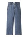 Weite Mädchenjeans mit Nadelstreifen