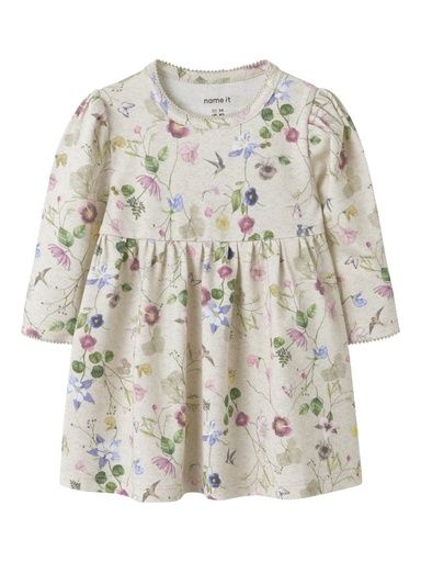 [01-37692.1] Langarmkleid Baby mit Blumendruck (68)