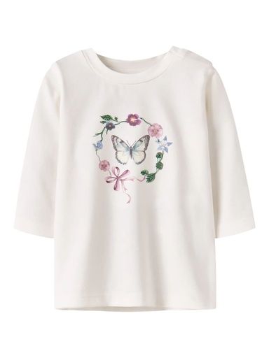[01-37693.1] Baby Langarmshirt Brustdruck (Weiss, 68)