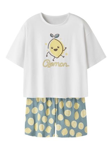 [01-37710.1] Mädchen Pyjama Set Zitrone (110-116)
