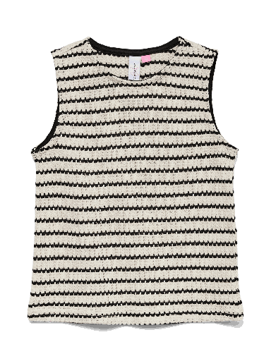 [01-37734.1] Mädchen Stricktop gestreift (134-140)