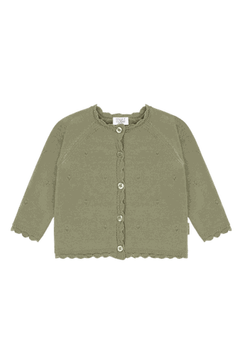 [01-37802.1] Mädchen Strickjacke mit Struktur (Grün, 98)