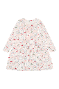 Mädchen Langarmkleid mit Kirschen