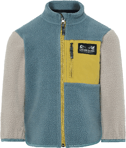 [01-37833.10] Farbige Teddyfleece Jacke (Graublau, 130)