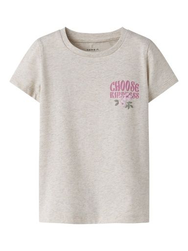 [01-37837.1] Mädchen T-Shirt mit Rückenprint (Beige, 122-128)