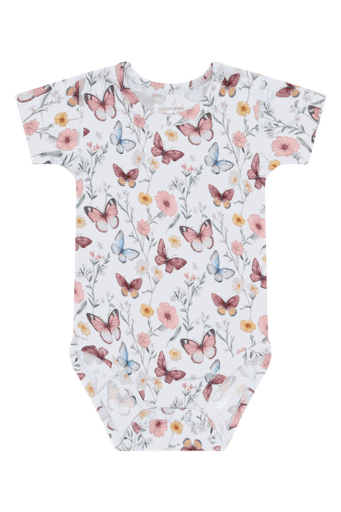 [01-37849.1] Baby Kurzarm Body Schmetterling Bambus (98)