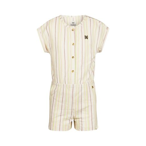 [01-37869.0] Gestreifter Mädchen-Jumpsuit, kurze Ärmel (104)