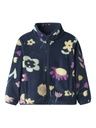 Fleecejacke mit Blumenmuster