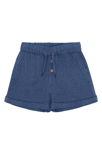 [01-37892.1] Leichte Musselin Shorts (Blau, 92)