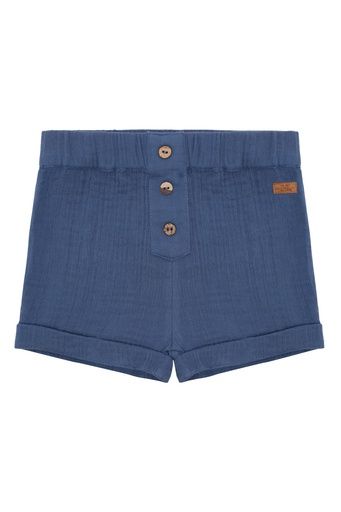 [01-37909.1] Leichte Musselin Shorts (Blau, 86)