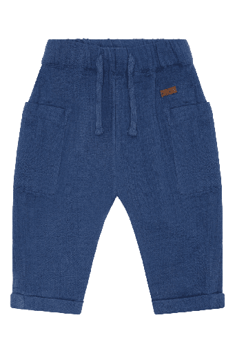 [01-37910.1] Leichte Musselin Hose (Blau, 80)