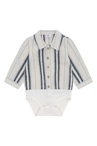 [01-37912.1] Langarm Blusenbody Gestreift (68)