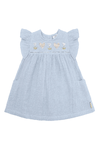 [01-37915.1] Baby Musselin Kleid Bestickt (62)