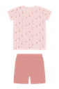 Kurzes Bambus Kinder-Pyjama mit Alloverprint