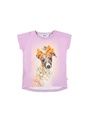 Mädchen T-Shirt mit Hunde-Print