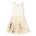 Ärmelloses Mädchenkleid mit Macarons-Print