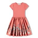 Mädchenkleid kurzarm mit Muschel-Print