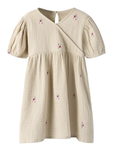 [01-38044.0] Musselin Kleid mit Blumenstickerei (92)