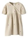 Musselin Kleid mit Blumenstickerei