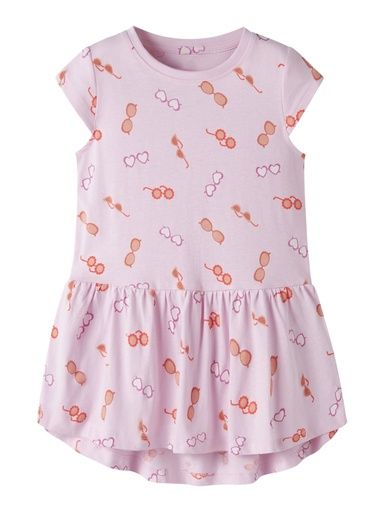 [01-38049.0] Kurzarm Kleid mit Allover Print (Rosa, 92)