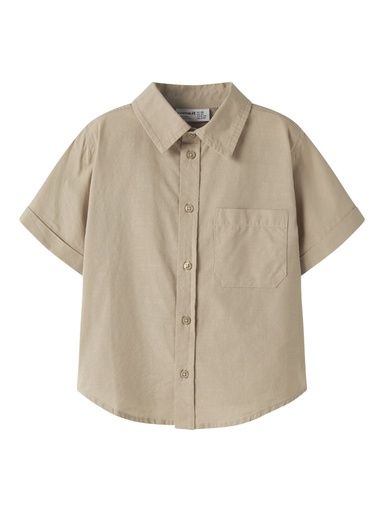 [01-38051.10] Leichtes Kurzarmhemd Knaben (Beige, 116)