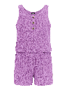 Ärmelloser Mädchen-Playsuit in Frotteeoptik