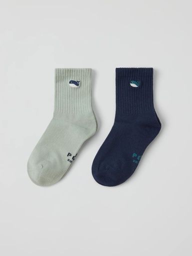 [01-37763.10] 2er-Pack Kindersocken Bio-Baumwolle (Mint, 22/24)