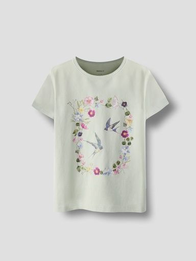 [01-38092.1] Mädchen T-Shirt mit Blumendruck (Mint, 98)