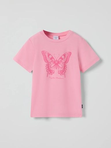 [01-38085.0] Kinder T-Shirt aus Wollmischung (Rosa, 134/140)