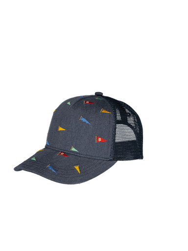 [01-38117.0] Kinder-Baseballcap mit Stickereien und Mesh (Dunkelblau)