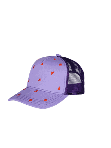 [01-38117.2] Kinder-Baseballcap mit Stickereien und Mesh (Lavendel)