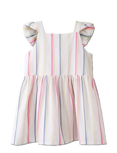 [01-38120.1] Mädchen Kleid mit Streifen (128)