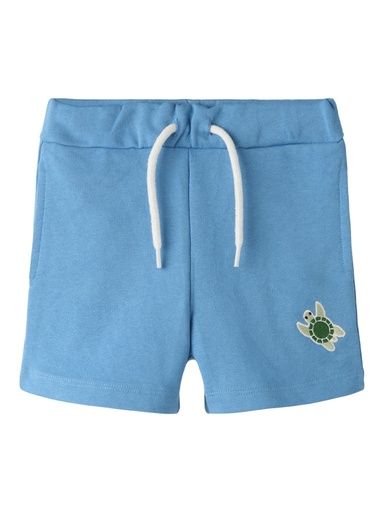 [01-38134.1] Knaben Sweatshorts mit kleiner Stickerei (Karibikblau, 92)