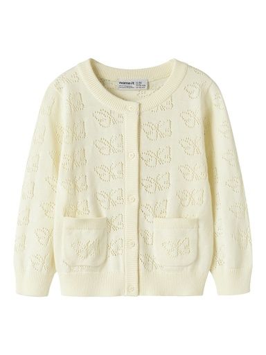 [01-38137.10] Mädchen Strickjacke Schmetterling (Gelb, 110)