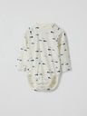 Baby Langarmbody mit Fisch-Print