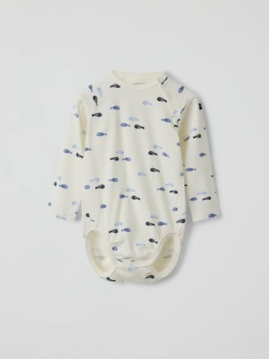 [01-38152.1] Baby Langarmbody mit Fisch-Print (74)