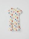 Kurzarm-Mädchenkleid mit Früchte-Print