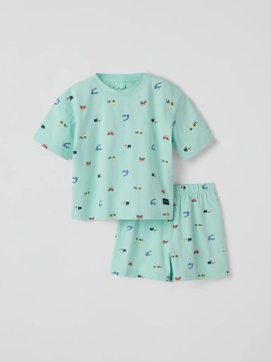 [01-38174.1] Kurzes Kinder-Pyjama mit Auto-Print (98/104)