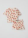 Kurzes Kinder-Pyjama mit Erdbeer-Print