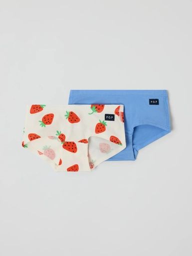 [01-38177.1] 2-Pack Mädchen Hipster-Unterhosen Erdbeeren (86/92)