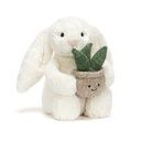 Plüschtier Hase mit Blumentopf