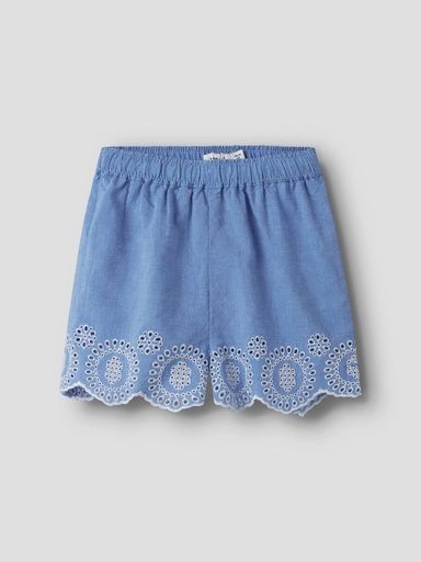 [01-38199.1] Leichte Mädchen Shorts mit Broderie Anglaise (98)